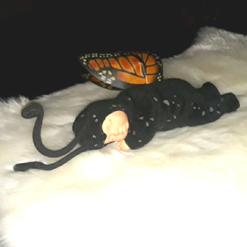 Anne Geddes Sleeping Monarch Butterfly Baby 1998